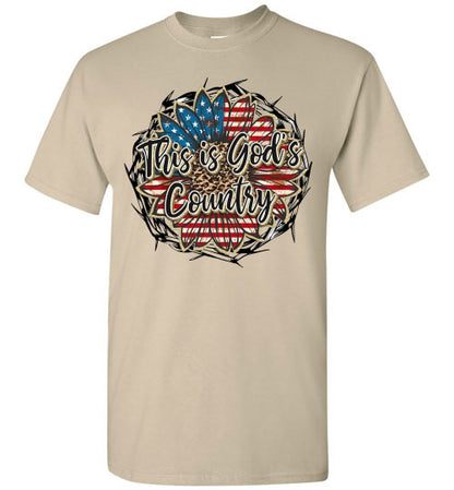 This Is God's Country Patriotic Americana Graphic Tee Shirt T-Shirt