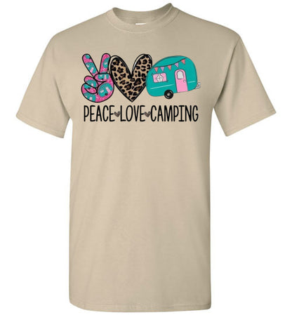 Peace Love Camping Graphic Tee Shirt Top