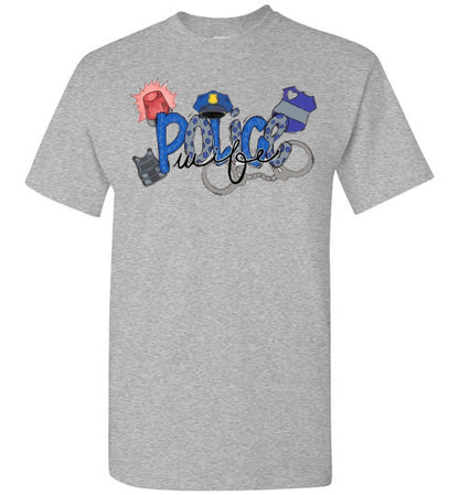 Police Wife Tee Shirt Top T-Shirt