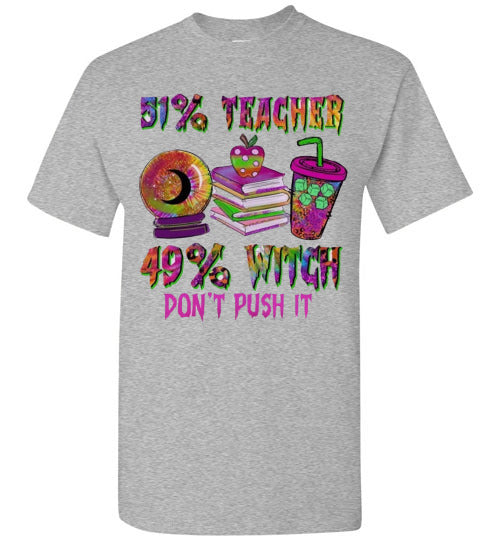 Teacher Witch Fall Halloween Tee Shirt Top T-Shirt