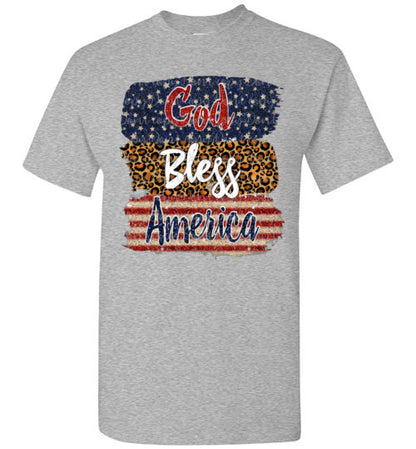 God Bless America Americana USA Tee Shirt Top