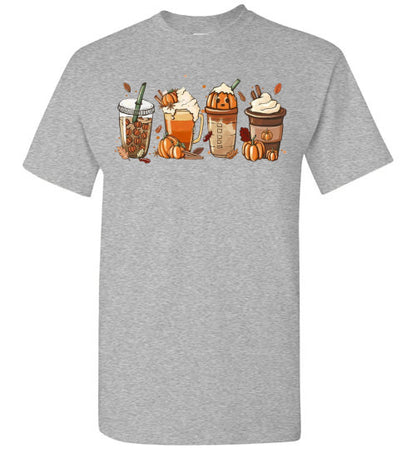 Pumpkin Spice Drink Fall Autumn Graphic Tee Shirt Top