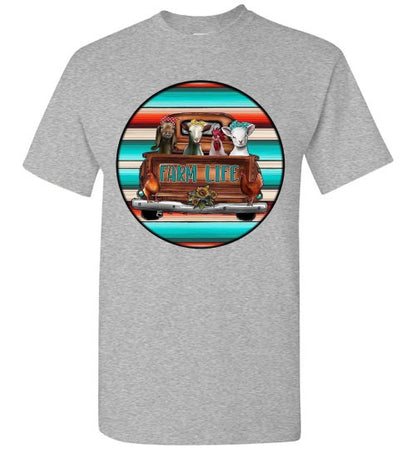 Farm Life Country Graphic Tee Shirt Top T-Shirt