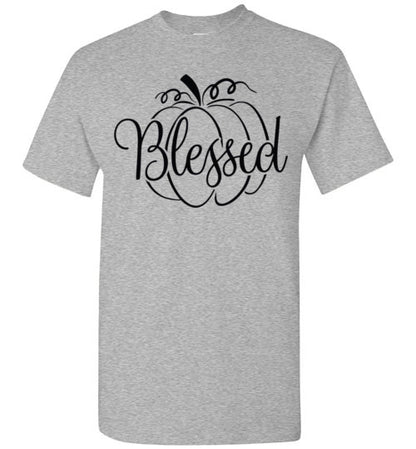 Blessed Pumpkin Fall Graphic Tee Shirt Top T-Shirt