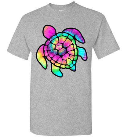 Neon Sea Turtle Graphic Tee Shirt Top