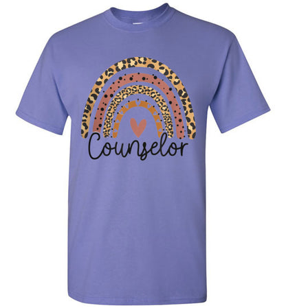 Counselor rainbow graphic t-shirt top