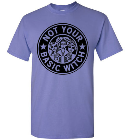 Not Your Basic Witch Halloween Graphic Tee Shirt Top