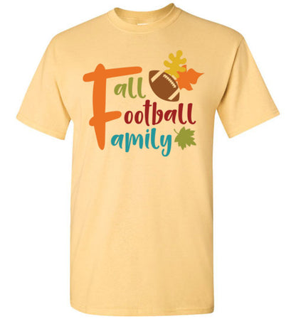 Fall Football Family Autumn Graphic Tee Shirt Top