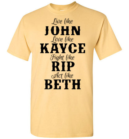 John Kayce Rip Beth Tee Shirt Graphic Top T-Shirt