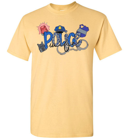 Police Wife Tee Shirt Top T-Shirt