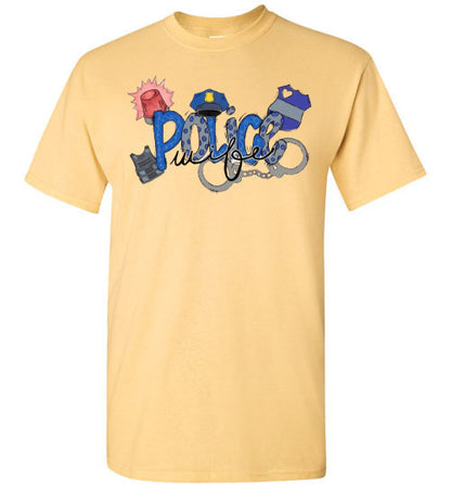 Police Wife Tee Shirt Top T-Shirt