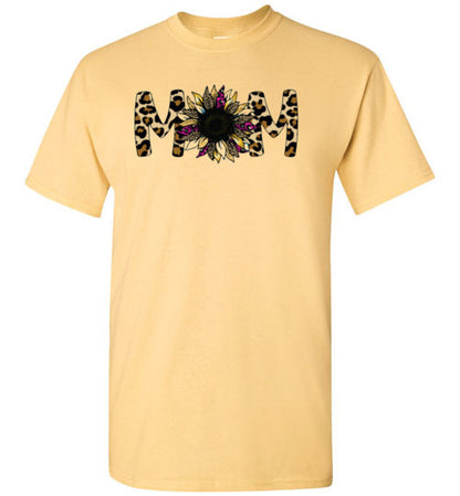 Mom Mother Leopard Tee Shirt Top T-shirt