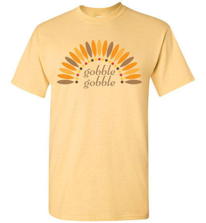 Gobble Gobble Turkey Thanksgiving Graphic Tee Shirt Top