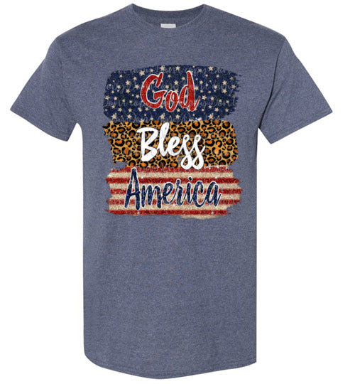 God Bless America Americana USA Tee Shirt Top