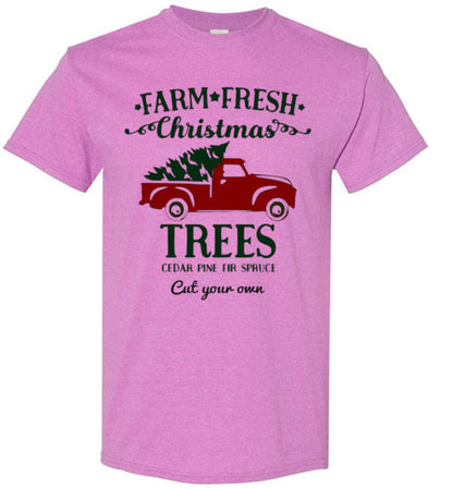 Farm Fresh Christmas Trees Tee Shirt Top T-Shirt