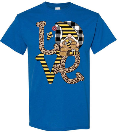 Love Bee Hive Tee Shirt Top T-Shirt