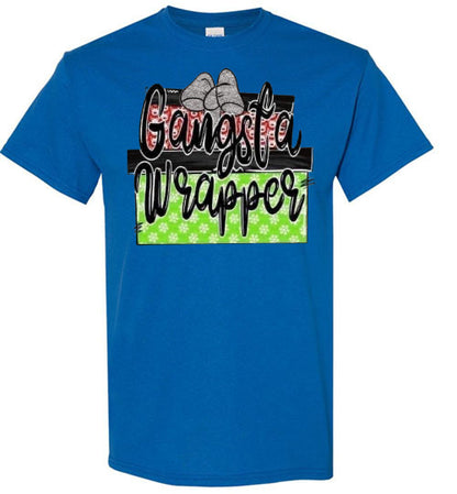 Gangsta Wrapper Funny Christmas Tee Shirt Top T-Shirt