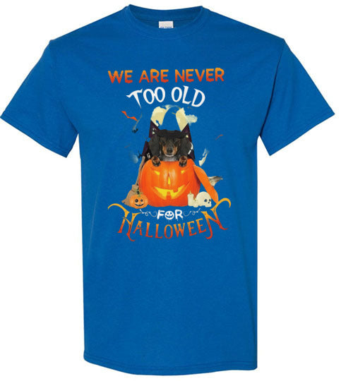 Never Too Old For Halloween Graphic Shirt Top
