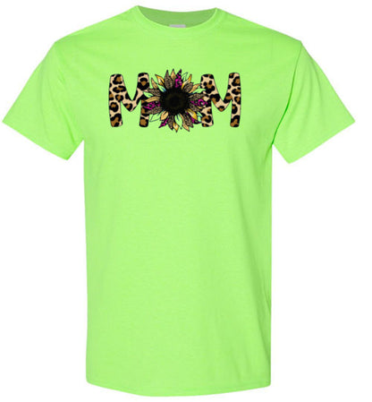 Mom Mother Leopard Tee Shirt Top T-shirt