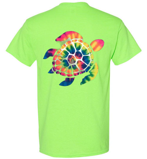 Tie Dye Turtle Tee Shirt Top T-Shirt