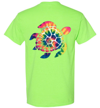 Tie Dye Turtle Tee Shirt Top T-Shirt