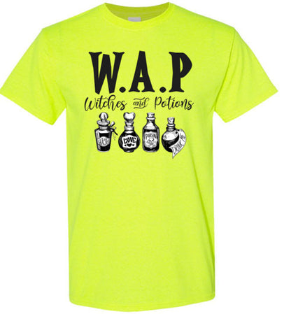 W.A.P. Witches and Potions Halloween Tee Shirt Top T-Shirt WAP