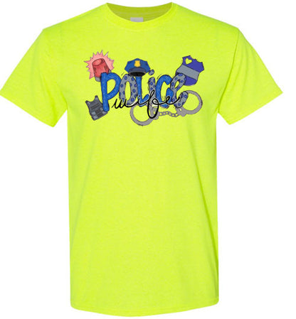 Police Wife Tee Shirt Top T-Shirt
