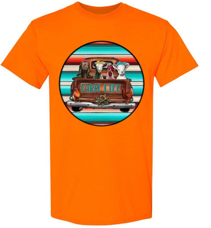 Farm Life Country Graphic Tee Shirt Top T-Shirt