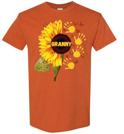 Granny Sunflower Graphic Tee Shirt Top