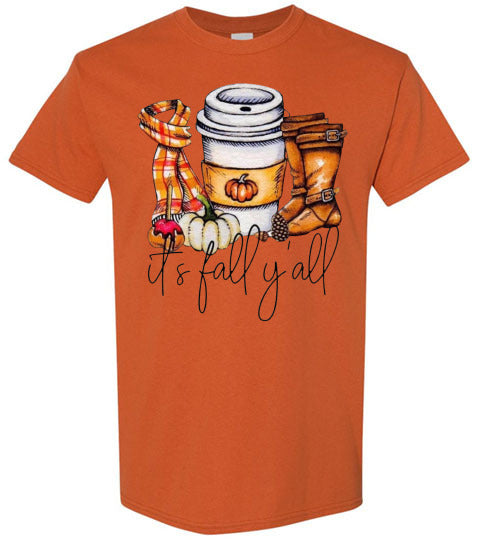 It's Fall Ya'll Graphic Tee Shirt Top