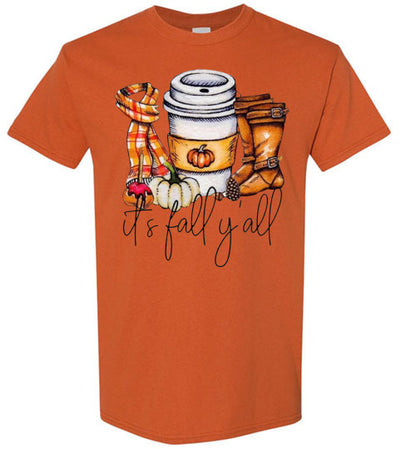 It's Fall Ya'll Graphic Tee Shirt Top