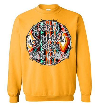 Sort Of Sweet Sort Of Beth Dutton Graphic Sweatshirt Top Shirt