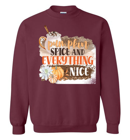 Pumpkin Spice and Everything Nice Graphic Sweatshirt Top