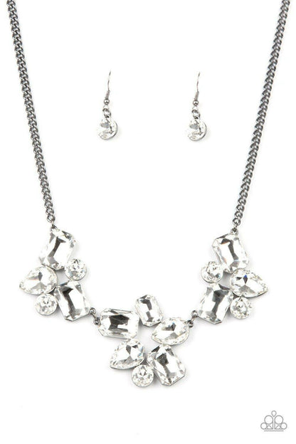 Galactic Goddess - Black Necklace Earring Set Paparazzi Jewelry Accessories 3253