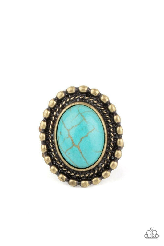 Sedona Soul - Brass Stretchy Ring Paparazzi Jewelry Accessories 7812
