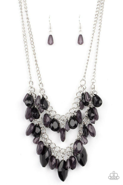 Midsummer Mixer - Black Necklace Earring Jewelry Set Paparazzi Jewelry 3254
