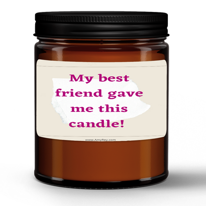 Natural Wax Candle in Amber Jar (9oz)