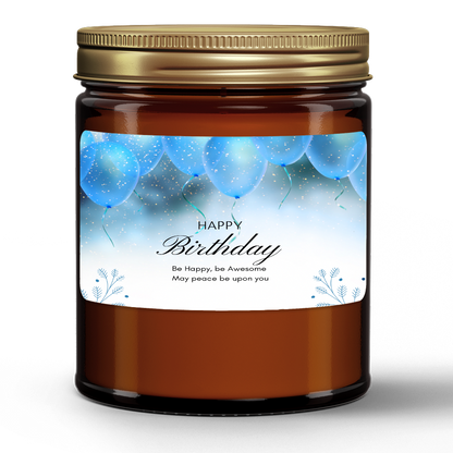 Natural Wax Candle in Amber Jar (9oz)
