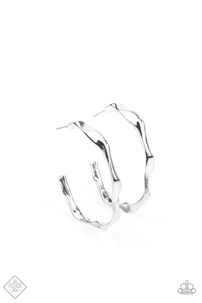 Coveted Curves - Silver Earrings Fashion Fix Sunset Sightings June 4087