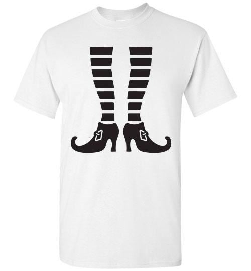 Witch Legs Halloween Fall Tee Shirt Top T-Shirt Costume
