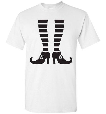 Witch Legs Halloween Fall Tee Shirt Top T-Shirt Costume