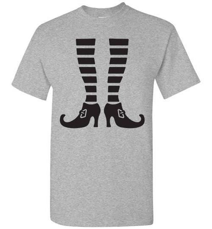 Witch Legs Halloween Fall Tee Shirt Top T-Shirt Costume