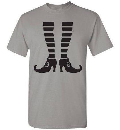 Witch Legs Halloween Fall Tee Shirt Top T-Shirt Costume
