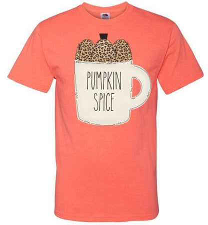 Pumpkin Spice Fall Tee Shirt Top T-Shirt Small - 6X