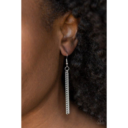 Terra Tassel - Silver Necklace Earrings