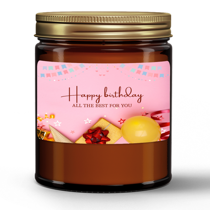 Happy Birthday All The Best For You Natural Wax Candle Gift