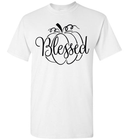 Blessed Pumpkin Fall Graphic Tee Shirt Top T-Shirt