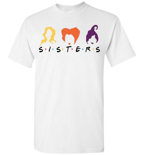 Witch Sisters Halloween Fall Graphic Tee Shirt Top