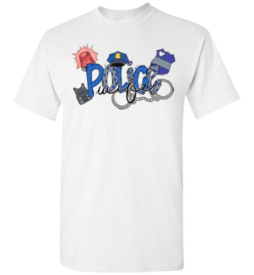 Police Wife Tee Shirt Top T-Shirt