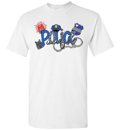 Police Wife Tee Shirt Top T-Shirt